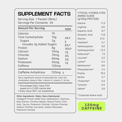 Frog Fuel Ultra Energy Gel & Energized Pre Workout Shot with 120mg Caffeine, 1500mg Beta Alanine, Electrolytes 8g Protein Nano-Hydrolyzed Grass Fed Collagen, 10g Carbs, Berry, 1.2 oz Packets, 24 Pack