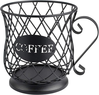 TreeLen K Cup Holder Coffee Pod Holders for 35 Kcups Keurig Storage Organizer Coffee Bar Accessories for Counter - Matte Black