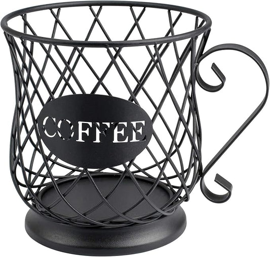 TreeLen K Cup Holder Coffee Pod Holders for 35 Kcups Keurig Storage Organizer Coffee Bar Accessories for Counter - Matte Black