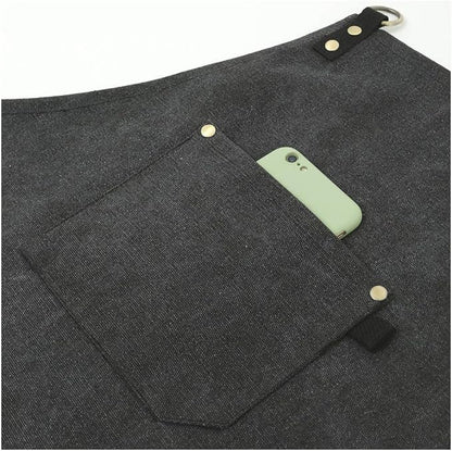 No-Tie Canvas Apron Heavy-Duty 16OZ Work Apron with Front Pocket Extra Long Straps Adjustable M–XXL