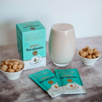 House of Macadamias 100% Macadamia Nut Milk Creamer, Lactose Free Milk, Dairy Free, Vegan, Gluten Free, Soy Free, Unsweetened, Keto Friendly, 12 x 0.88oz