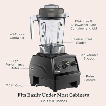 Vitamix Explorian E310 Blender, Professional-Grade Kitchen Blender for Smoothies, Soups, Juices and More, 10-Speed, Stainless Steel Blades, Self-Cleaning Kitchen Appliance, 48 Oz Container, Red