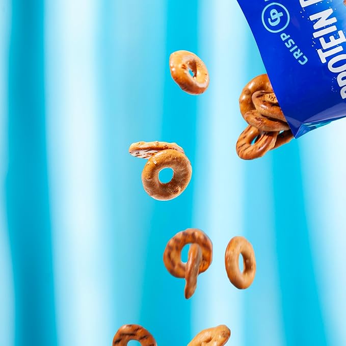 Crisp Power Protein Pretzels, Sea Salt, High Protein Vegan Keto Snack, 28 G Plant Based Protein, Low Carb Crunchy Pretzel Snacks, No Added Sugar, No Seed Oils, 1.75 oz Bags, 24 Pack