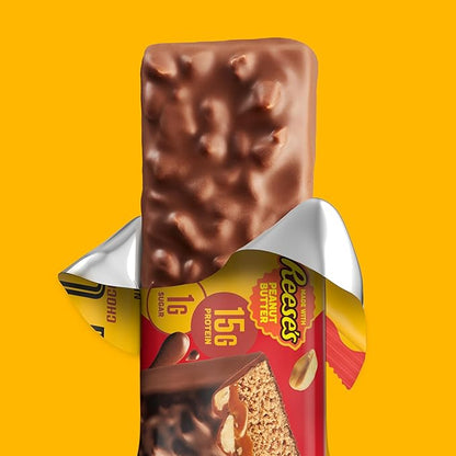 FULFIL Chocolate Peanut Butter Flavored Protein Bar Made with REESE's Peanut Butter, Gluten Free with 15g Protein, Pantry Staples, 12 Count