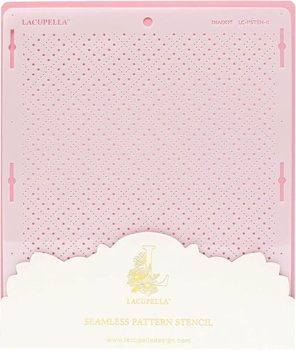 Cake Baking Stencil - Seamless Delicate Pattern for Decorating Tall Double Barrel Cake to Use with Buttercream, Royal Icing, Ganache, Paint, Airbrush (DIADOT)