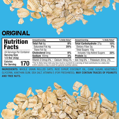 Bobo's Original Oat Bars, Gluten Free, Non-GMO, Whole Grain Oats, Pack of 12 | Snack Bars | On-the-Go | Made with Simple Ingredients