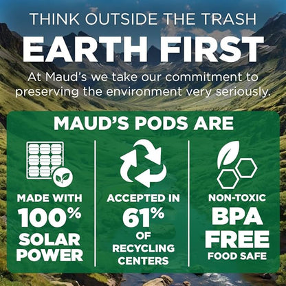 Maud's Organic Matcha Green Tea Pods, 48 ct, Recyclable Single Serve Tea Pods – 100% Gourmet Blended Tea Leaves, Compatible with Keurig K Cups Maker