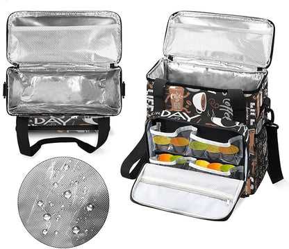 cfpolar Coffee Maker Storage Bag, Waterproof Travel Carrying Storage Tote Bag Organizer Case, Compatible with K-Mini or K-Mini Plus, And Suitable for Other Accessories， With Pockets for K-Cup Pods