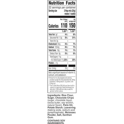 Betty Crocker Gluten Free Chocolate Chip Cookie Mix, 19 oz. (Pack of 6)