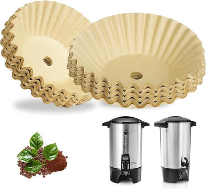 Paper Coffee Filters for Hamilton Beach 45 Cup Coffee Urn and Hot Beverage Dispenser, Unbleached Large Coffee Filters for Most 30-50 Cup Large Coffee Maker, 100 Pcs