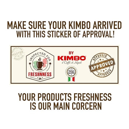 Kimbo Caffe Crema Classico Whole Bean Coffee - Blended and Roasted in Italy - Light Roast with Intense Flavor and Round Body - 2.2 lbs Bag