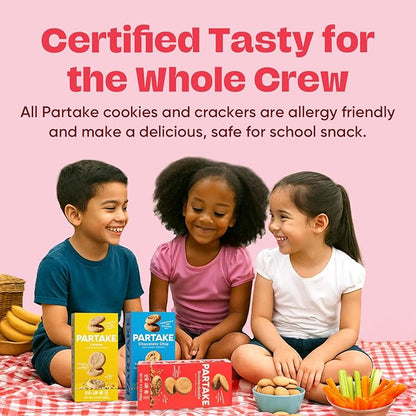 Gluten Free Partake Soft Baked Cookies Variety Pack (Chocolate Chip, Snickerdoodle, Lemon) - Vegan - Free From the Top 9 Allergens Including Dairy, Wheat, Soy, Eggs, & Peanuts - Non GMO - Safe School & Office Snack (3 Pack, 5.5oz Boxes)