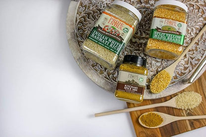 Pride Of India - PACK of 6 - Kitchari Spice Seasoning – Made with Authentic Indian Spices – Good for Health Cleanse & Diet – Easy to Use – 7 oz. Medium Dual Sifter Jar