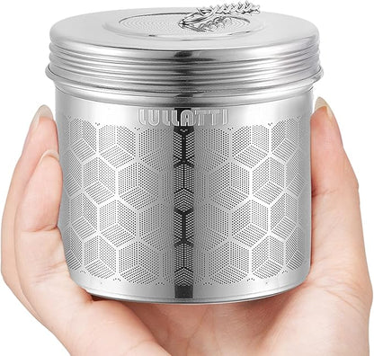 Extra Large Tea Ball Infuser for Pitcher(2 Pack), 18/8 Stainless Steel Tea Steeper, Extra Fine Mesh Tea Strainer Perfect for Brewing Herbs, Iced Tea, Coffee, Cooking Soup