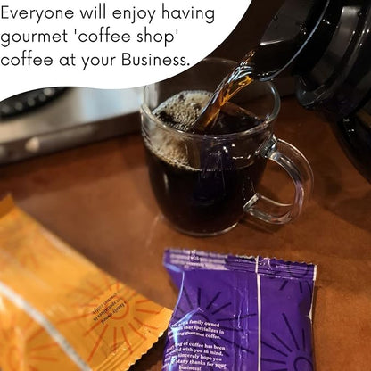 Ground Coffee | Gift Set Sampler Pack Variety Medium, Dark, & Flavored Roast Low Acid Mold Free Pouches | Gourmet Bulk Packets | Highest Rated Individual Premeasured Powder Bags for 12 Cup Drip Maker