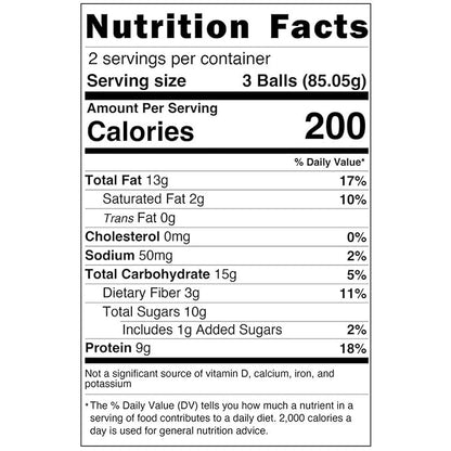 Wholly Balls Protein Bites – Healthy Plant-Based Snack | High Protein, Low Sugar, Gluten-Free Energy Balls (Pack of 3, Loca-Mocha)
