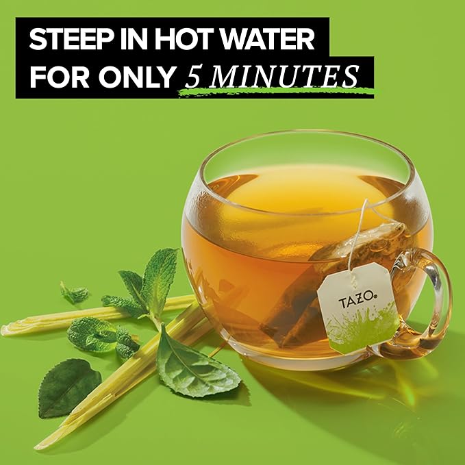 TAZO Organic Zen Green Tea, Green Tea Zen for Health and Wellness, 96 Total Tea Bags (16ct - Pack of 6)