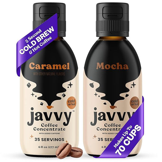 Coffee Concentrate Bundles - Cold Brew Coffee, Perfect for Hot or Iced Instant Coffees, Hot Drinks, Cold Brew Concentrate - Caramel & Mocha