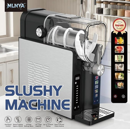 SLUSHi Professional Frozen Drink Maker with No Ice Needed, Slushie Machine for Home with 6 Preset Programs for Margaritas, Frappés, Milk Shake and More, upgrade LED Display, Auto Clean, 6 Modes