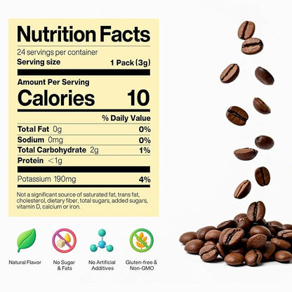 SATURNBIRD Coffee Instant Cold Brew, Light Roast, Bright & Fruity Blend of 100% Specialty Arabica, Enjoy Hot or Cold, Freeze Dried Iced Coffee, 24 Single Servings for Home, Travel, Office (NO.1)
