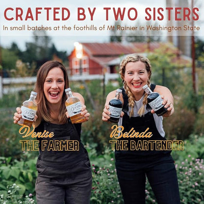 Simple Goodness Sisters Old Fashioned Simple Syrup, Real Vanilla Beans & Organic Cane Sugar, Syrup for Cocktails, Lemonades & More (20 servings)