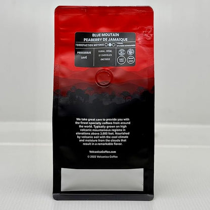 Jamaica Blue Mountain Peaberry Coffee, 100% Pure, Whole Bean, Fresh Roasted, Kosher, 16-ounce