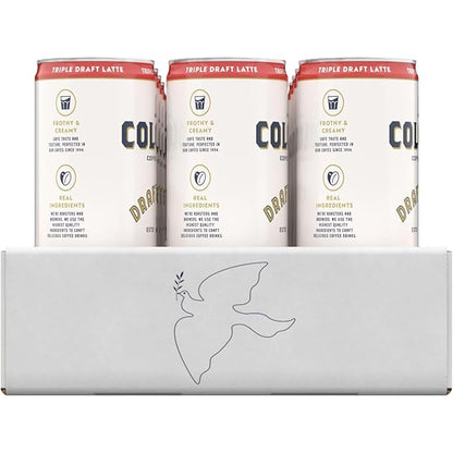 La Colombe Coffee, Triple Draft Latte, 11 fl oz Cans (Pack of 12), Coffeehouse Quality Cold Brew, Specialty Grade Coffee Beans, Ready-to-Drink On-the-Go