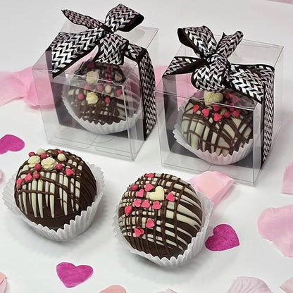 50 Pack 3" x3x3 Inch Clear Chocolate Bomb Boxes Small Gift Boxes Cupcake Boxes Candies Box Birthday Wedding Party Favor Box
