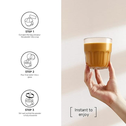 Premium Instant Collagen Peptide Infused Milk Coffee - Rich Creamy Taste, 30-Second Preparation, Aids Collagen Intake