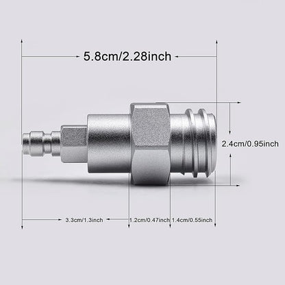Soda Water Maker Machine Carbon Dioxide Fill Station Adapter TR21-4 for External CO2 Tank with 98 Inches Hose Kit and 8mm Male Quick Disconnect Connector