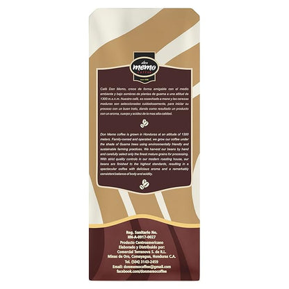 Don Memo Medium Roast Ground Coffee 12 oz – Single-Origin Honduran Arabica, Small Batch, Smooth & Balanced
