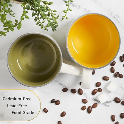 Christian Art Gifts Large Ceramic Coffee & Tea Mug for Women: Kind Words are Like Honey Inspirational Bible Verse, Non-toxic/Lead-free, Microwave/Dishwasher Safe Bumble Bee Cup, Yellow/White, 15 oz.