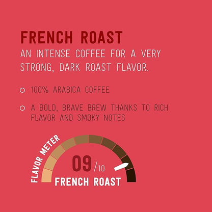 Amazon Brand - Happy Belly Dark Roast Coffee Pods, French Roast, Compatible with Keurig 2.0 K-Cup Brewers, 100 Count