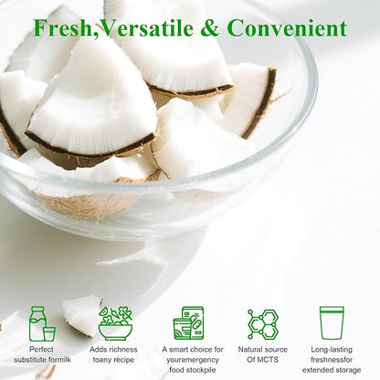 Instant Organic Coconut Milk Powder (226g/3pack) - Easy to Mix in Smoothies, Lattes & Recipes, Keto-Friendly, Vegan, No Preservatives