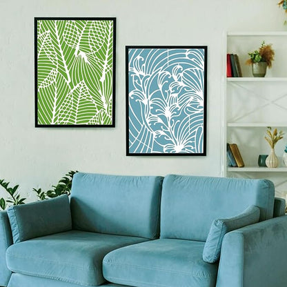 8 Pieces Stencils for Painting Reusable Corals Flowers Leaves Stencils Template Spray Paint Crafts Stencil for DIY Wood Wall Canvas Floor Furniture Crafts