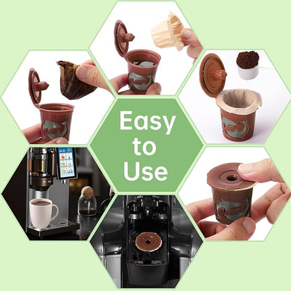 Aussen Disposable Coffee Paper Filters Replacement Kerig Filter Fit All Keurig Single Serve Filter Brands Compatible with Reusable Single Serve Pods Keurig Coffee Maker (Natural, 200pcs)