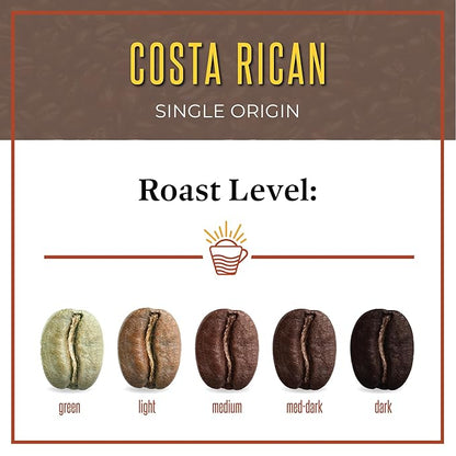 San Diego Coffee Costa Rican, Medium Roast, Whole Bean Coffee, 16-Ounce Bags (Pack of 2) Café en grano tostado