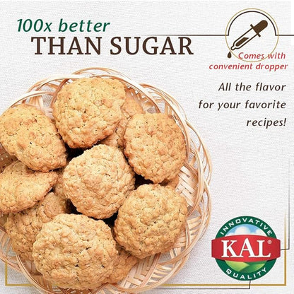 KAL Sure Stevia Extract Zero Calorie Sweetener, Low Carb, Plant Based Liquid Stevia Drops, Great Taste, Zero Sugar, Low Glycemic & Perfect for a Keto Diet, 60-Day Guarantee, Approx. 775 Servings, 4oz