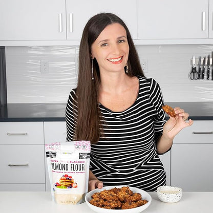 Wholesome Yum Premium Fine Blanched Almond Flour For Baking & More (16 oz / 1 lb) - Low Carb, Gluten Free, Non GMO, Keto Friendly Flour Substitute With Ground Almonds (Pack of 2)