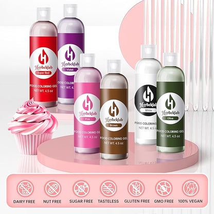 Brown Food Coloring Gel 4.5 Oz Professional Grade Brown Food Dye Concentrated Gel Food Coloring for Icing Baking Cake Decorating Cookie