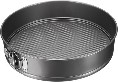 uxcell 11 Inch Springform Pan Nonstick Cake Pan with Removable Bottom Round Leakproof Cake Baking Pans Molds for Baking, Cheese Cakes, Pizza, Biscuits, Black（1pcs