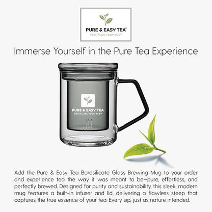 Pure And Easy Tea, EnduraBoost, Natural Energy & Endurance Tea, Caffeinated Loose Leaf Blend with Performance Herbs, Supports Stamina, Focus & Athletic Performance, 30-Day Supply, 100g/3.5oz