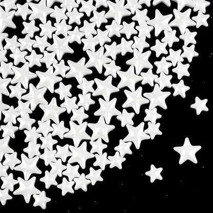 White Star Sprinkles for Cake Decorating, Edible Star Candy, 150g/5.29oz Mix Size, Baking Cake Decoration, Cupcake, Cookie, Holiday, Valentine's Day, Wedding Party, Christmas Supplies