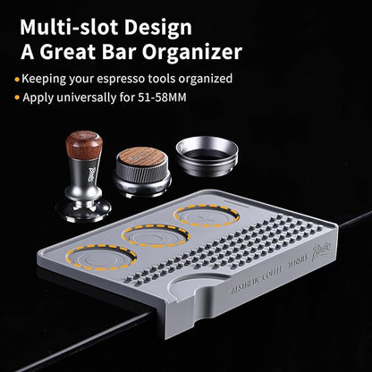 Espresso Tamping Mat for Counter, Ultra Thick Silicone Tamper Mat Coffee Bar Mat,Espresso Mat for Countertops,Fits for Baristas Home Kitchen Bar