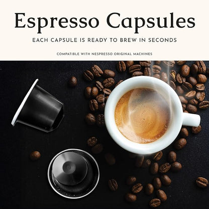Segafredo Zanetti Espresso Capsules – Aluminum Pods for Nespresso Original Machines – Dark Roast Premium Espresso with a Full-Bodied Aroma – Strong, Intensity 11 – Ovation, 10 Count (Pack of 2)