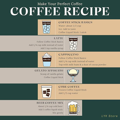 Cold Brew Coffee Concentrate liquid, Single Serve Coffee Sticks, MistyBrew, Imported from Korea, Premium coffee (10 stickes, Yirgacheffe)