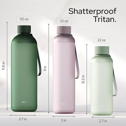 KIVY Slim Water Bottle 32oz [Lightweight & Shatterproof] - Reusable Tritan Water Bottle - Leak Proof Water Bottle for Women & Men - No Spill Drinking Bottle - Dishwasher Safe - BPA Free