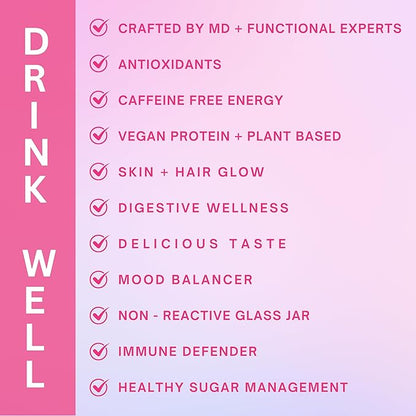 Eleven TLC, Berry Well Superfood Wellness Drink Latte + Mix, Caffeine-Free, or Herbal Tea, Blue Spirulina, Blue Butterfly Pea Flower, Organic Maca, Keto Friendly, Vegan, 63 Servings