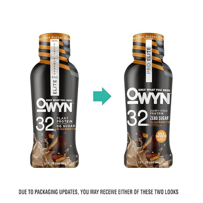 OWYN Pro Elite Protein Shake Variety Pack, 32g Protein, 0g Sugar, High Protein, Dairy Free, Gluten Free, Plant Based Protein Shake, 12 Count