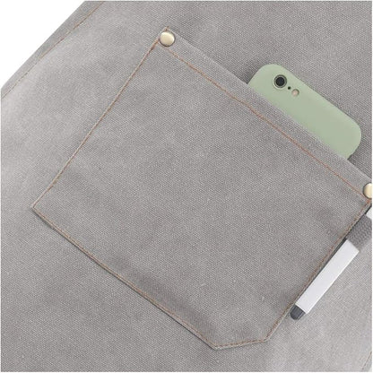 No-Tie Canvas Apron Heavy-Duty 16OZ Work Apron with Front Pocket Extra Long Straps Adjustable M–XXL